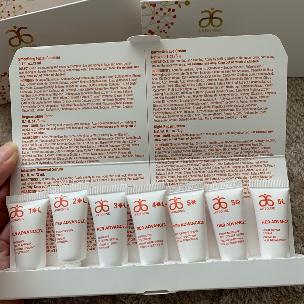 Arbonne RE9 Advanced Anti Aging Skincare Line